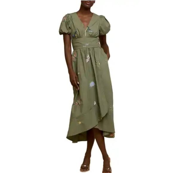 CIEBON Arya Embroidered Cotton women’s Maxi Dress (New)